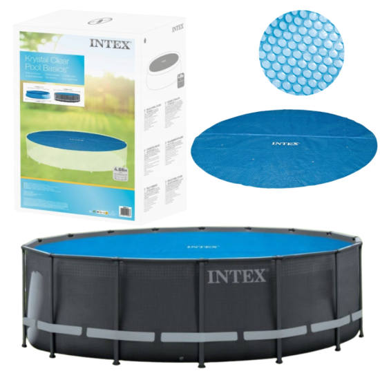 Pokrywa solarna termiczna na basen 488cm Intex 28014
